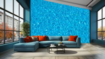 texture of blue water in the pool Wall mural