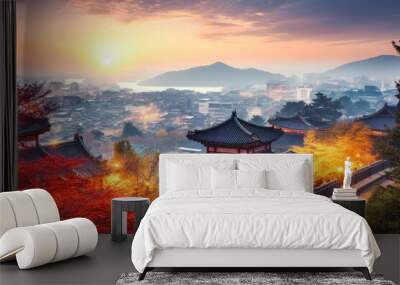 Seoul Travel destination. Tour tourism exploring. Wall mural