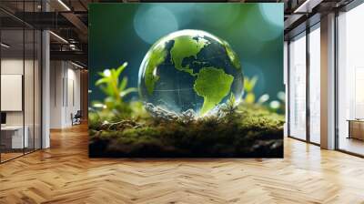 international Earth Day. Environmental problems and environmental protection Wall mural