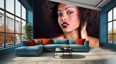 Beautiful African American Black Woman Wall mural