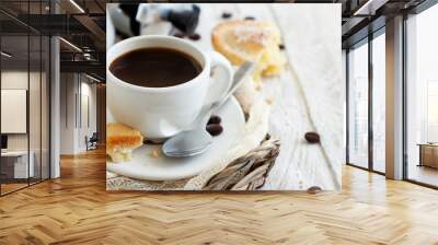 Italian coffee set for breakfast Wall mural