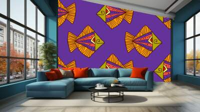 seamless pattern with fish vector background. perfect for wallpa Wall mural