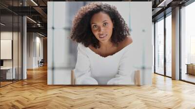 Portrait of a young African American woman Wall mural