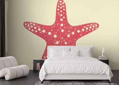 Starfish in flat style. Wall mural