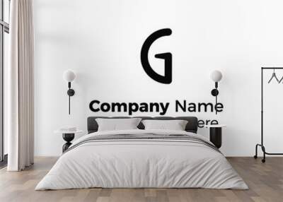 letter g logo design vector illustration Wall mural