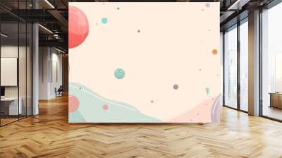 pink background with ballons Wall mural