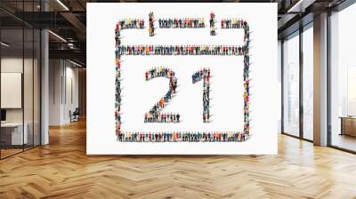  people    calendar date icon holiday Wall mural