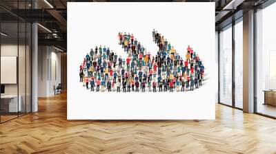 loaf baker people vector Wall mural