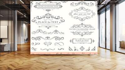 Calligraphic Design Elements Wall mural