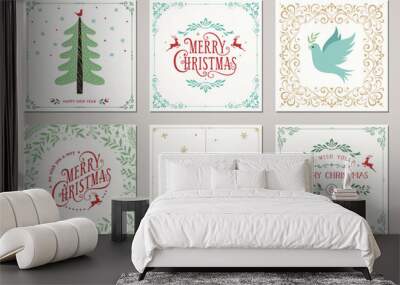 Christmas Cards Wall mural