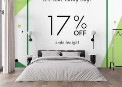 St. Patrick's Day sale banner with stylish background for social media, ads and email design, web site, flyer, shop poster, display, promotional material and announcement. Wall mural