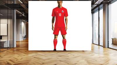 Soccer player in Panama team uniform Wall mural