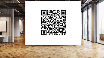 Qr code icon. Vector illustration white or transparent background Wall mural