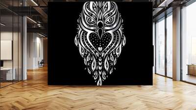 Owl. Tribal pattern Wall mural