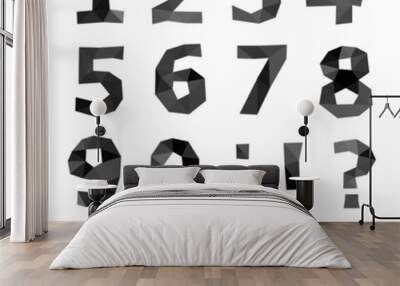 polygonal number set. Wall mural