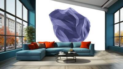 3D rendered low polygon stone specimen. Rock sample isolated on white background. Clipping path. Wall mural