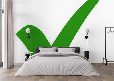 green check tick mark sign Wall mural