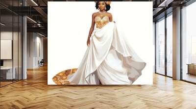 african bridal full vector illustration Wall mural