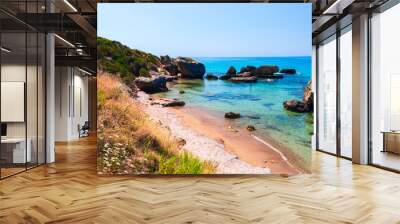 Beautiful sunny view of one of the Zakynthos beaches Wall mural