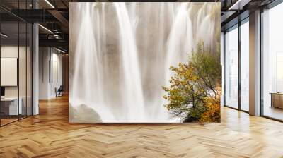 Closeup waterfalls of Plitvice National Park Wall mural