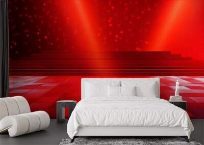 red party background. Wall mural