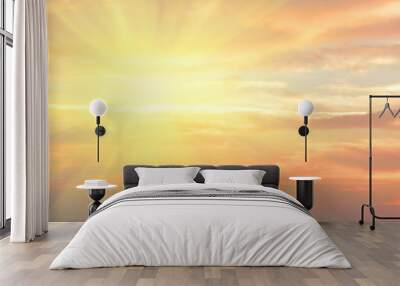 panoramic cloudscape, idyllic natural background with copy space Wall mural