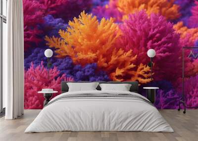 tropical coral reef, ocean flora and fauna, underwater life Wall mural