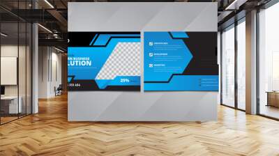 Corporate Postcard Design, EDMM Postcard Design, Business Postcard Vector. Wall mural