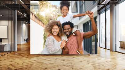 A happy family is but an earlier heaven. Shot of a family spending time together outside. Wall mural