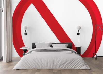 no sign vector Wall mural