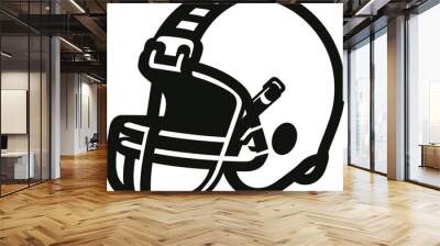 Football Helmet Wall mural