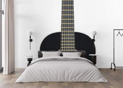 classical acoustic guitar isolated on a white background Wall mural