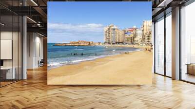 Alexandria, Egypt, 21 February 2018: Beach and buildings Wall mural