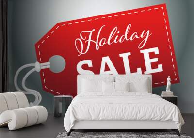 Hang Tag Holiday Sale Vector Illustration 1 Wall mural