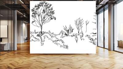 Sketch of landscape Wall mural