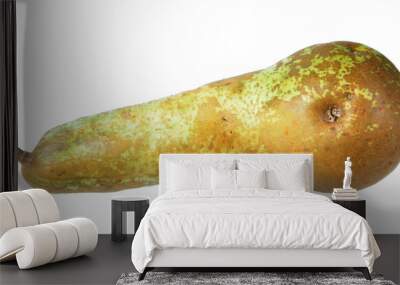 Non-standard elongated shape pear isolated on white background Wall mural