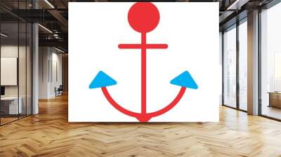 Anchor icon isolated on abstract background Wall mural