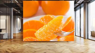 Setka, cut fruit, new Japanese variety mandarin orange Wall mural