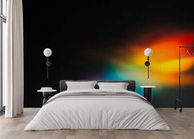 Rainbow Warmth: Film Damage Light Effects Wall mural