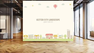 Vector cityscape illustration for background Wall mural