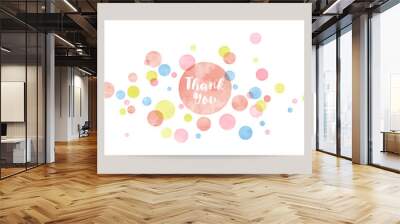 watercolor colorful bubble decorations Wall mural