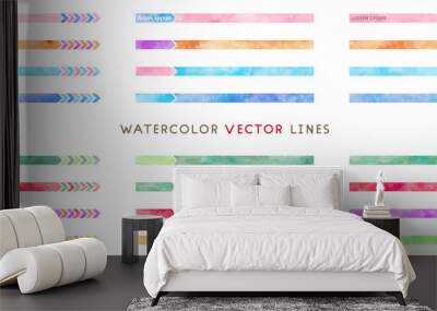 watercolor line frame set (vector) Wall mural