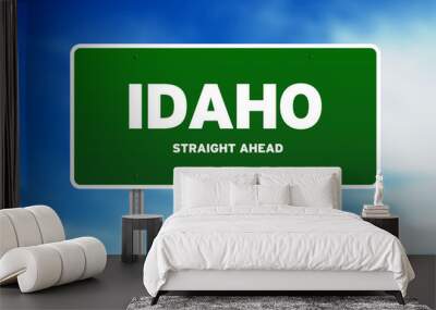 Idaho Highway  Sign Wall mural