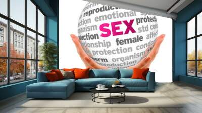 Sex Word Sphere Wall mural