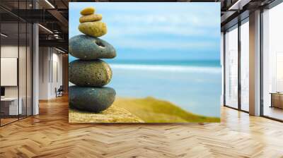 Zen Stone stacked togther Wall mural