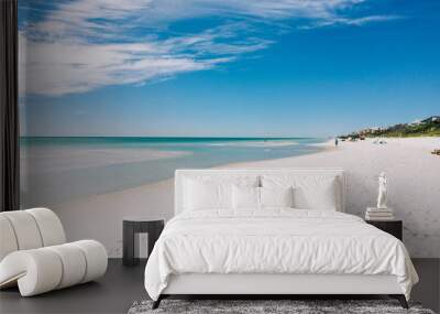 Drone shot of rosemary beach on sunny summer day Wall mural