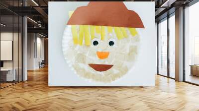 Paper Plate Scarecrow Craft Wall mural