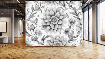 seamless floral pattern Wall mural