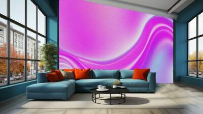 3D holographic background. purple hologram background  with shiny, grainy, noise effect. abstract purple and blue fluid shapes against a light background Wall mural