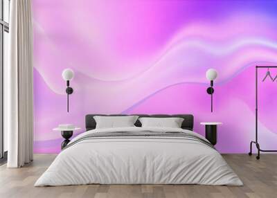 3D modern wallpaper background is made up of a 3d holographic liquid wave, iridescent chrome fluid silk, and neon metal gradient effects. Wall mural